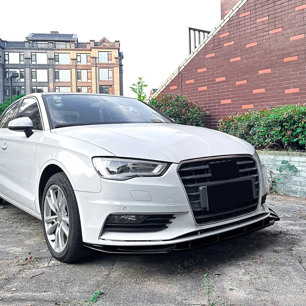 Audi A3 SE 8V NON S Line Gloss Black Front Splitter Spoiler Lip Body Kit 2013-16
