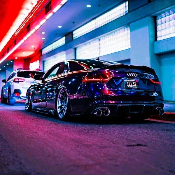 Audi A5 B8 Coupe Gloss Black Rear High Kick PSM Ducktail Boot Spoiler Lip Wing
