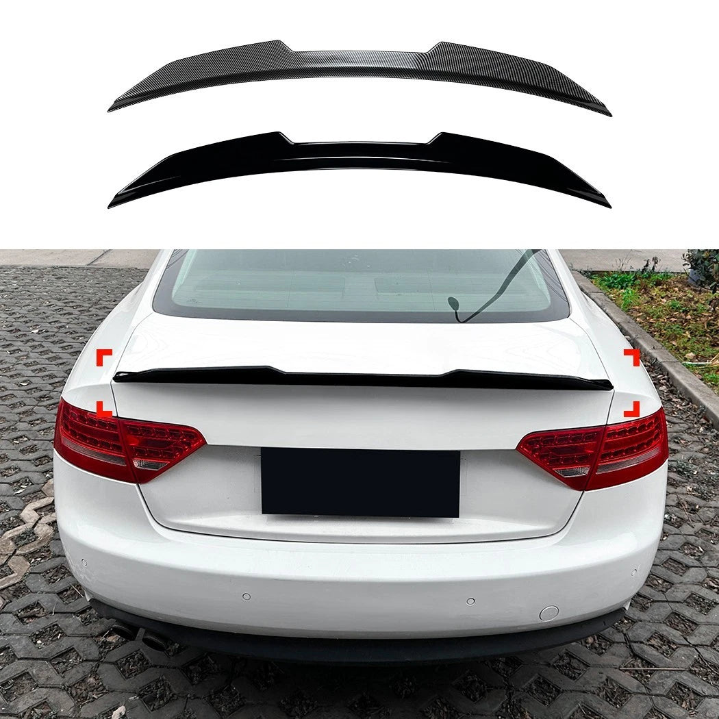 Audi A5 B8 Coupe Gloss Black Rear High Kick PSM Ducktail Boot Spoiler Lip Wing