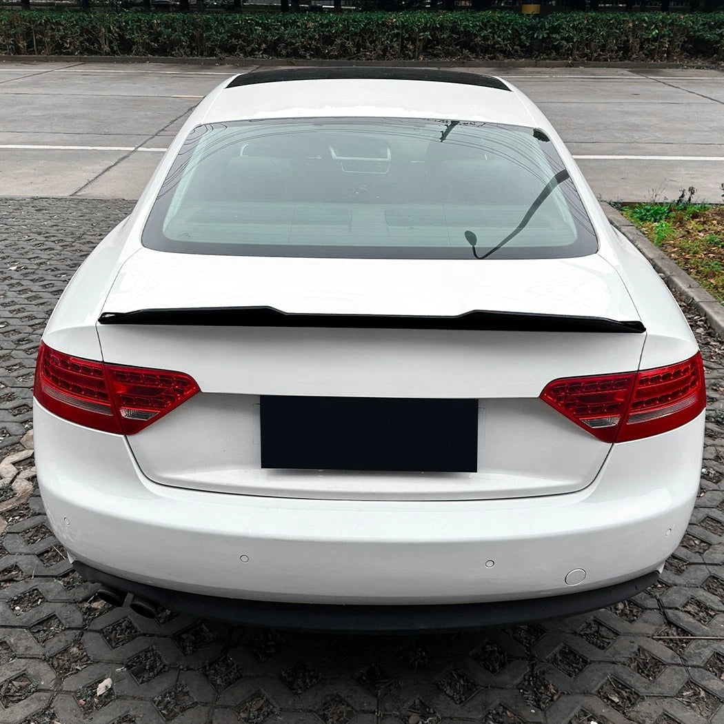 Audi A5 B8 Coupe Gloss Black Rear High Kick PSM Ducktail Boot Spoiler Lip Wing