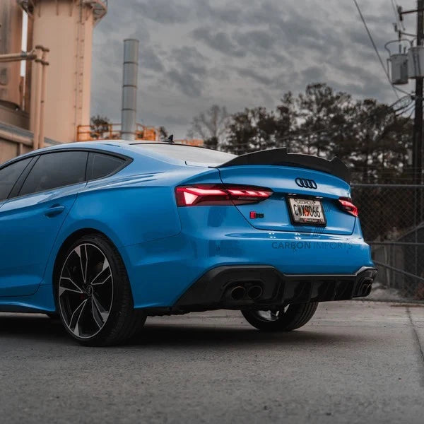 Audi A5 B9 Sportback Gloss Black Rear High Kick PSM Ducktail Boot Spoiler Wing