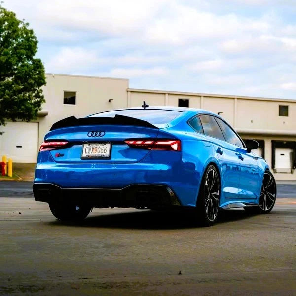 Audi A5 B9 Sportback Gloss Black Rear High Kick PSM Ducktail Boot Spoiler Wing