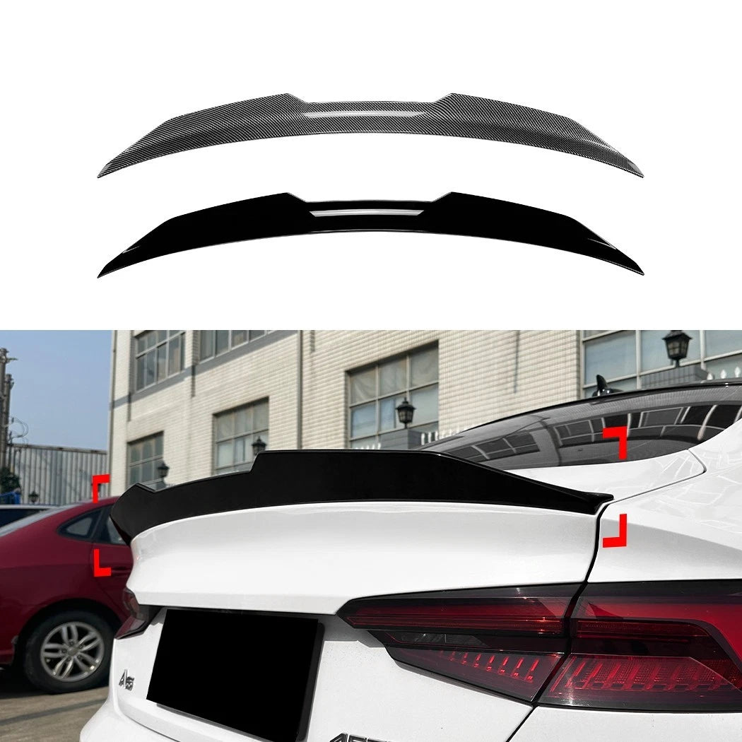 Audi A5 B9 Sportback Gloss Black Rear High Kick PSM Ducktail Boot Spoiler Wing
