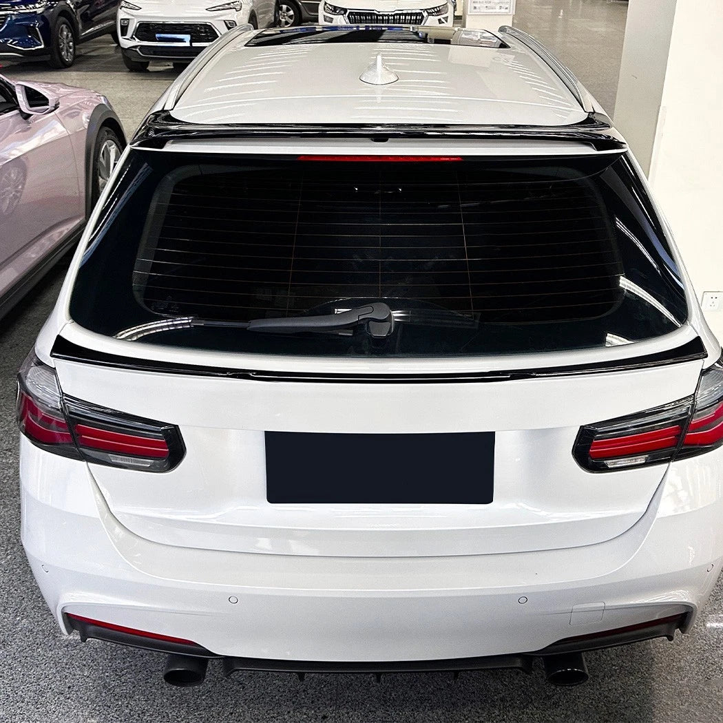 BMW 3 Series F31 Touring Estate Gloss Black Rear Boot Spoiler Mid Wing Lip Kit