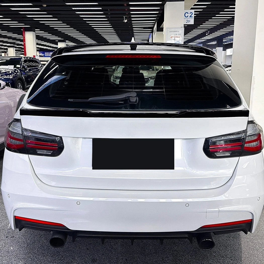 BMW 3 Series F31 Touring Estate Gloss Black Rear Boot Spoiler Mid Wing Lip Kit