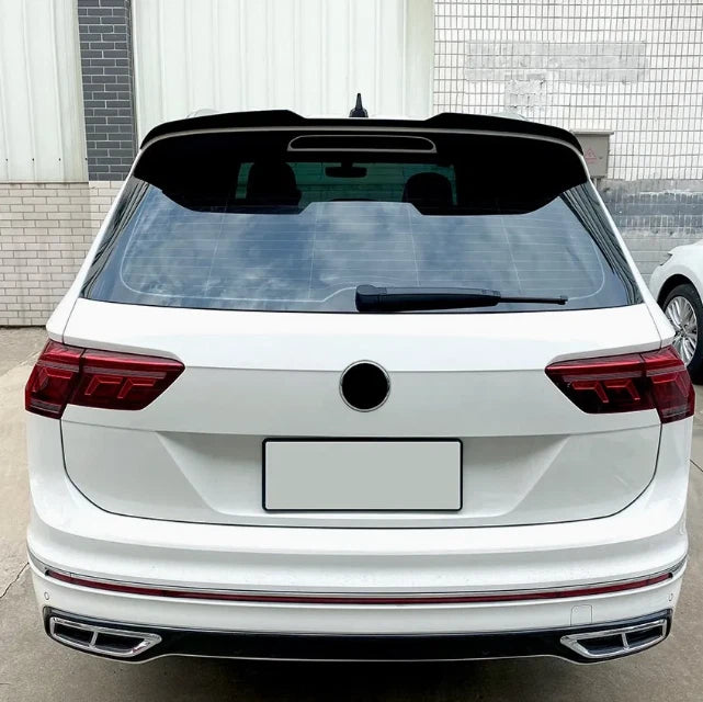 VW Tiguan MK2 Gloss Black Rear Boot Roof Spoiler Lip Wing Body Kit 2016-2023