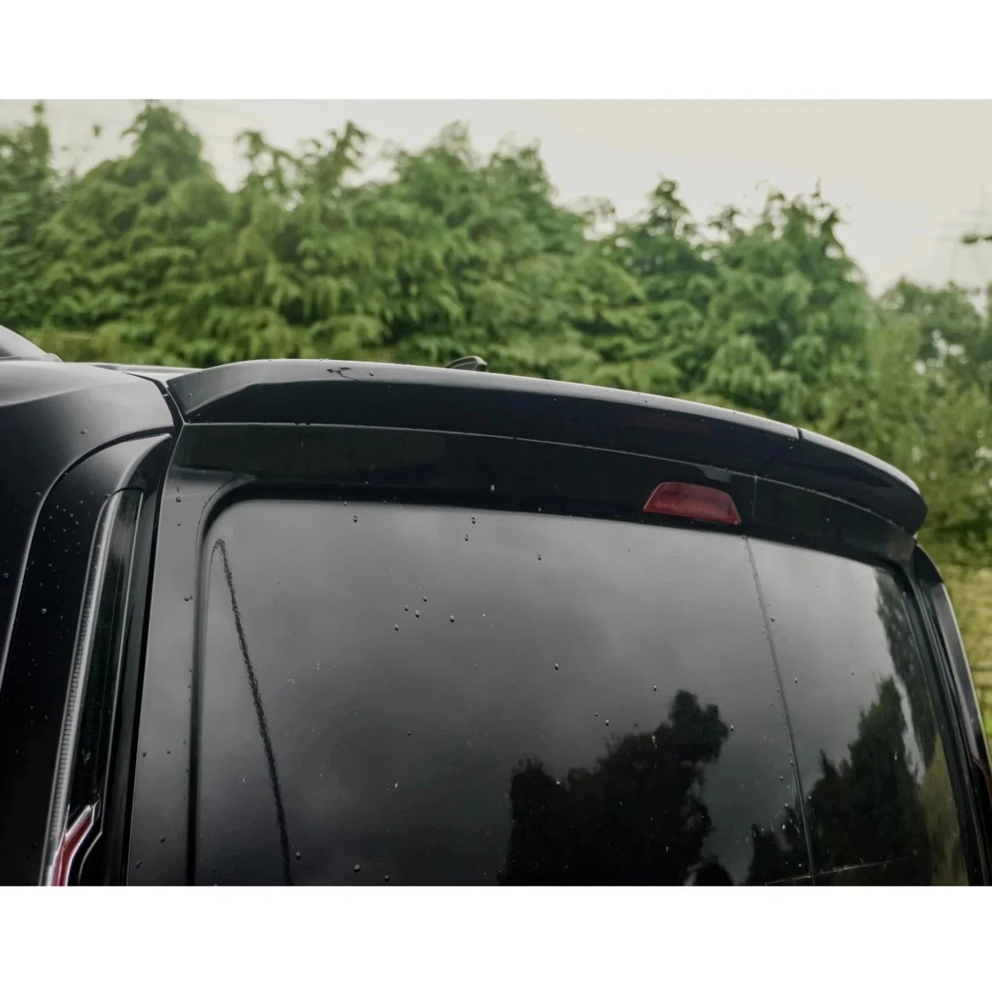 VW Caddy & Maxi Van Sportline Gloss Black Rear Twin Barn Door Roof Spoiler 2020+