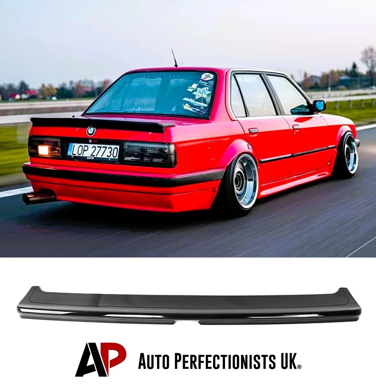BMW 3 Series E30 M3 Gloss Black Rear Boot Spoiler Lip Wing Body Kit 1983-93