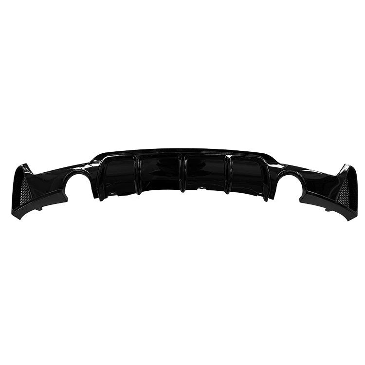 BMW 4 Series F32 F33 F36 M Sport Gloss Black Rear Diffuser Lip Valance Dual Exit
