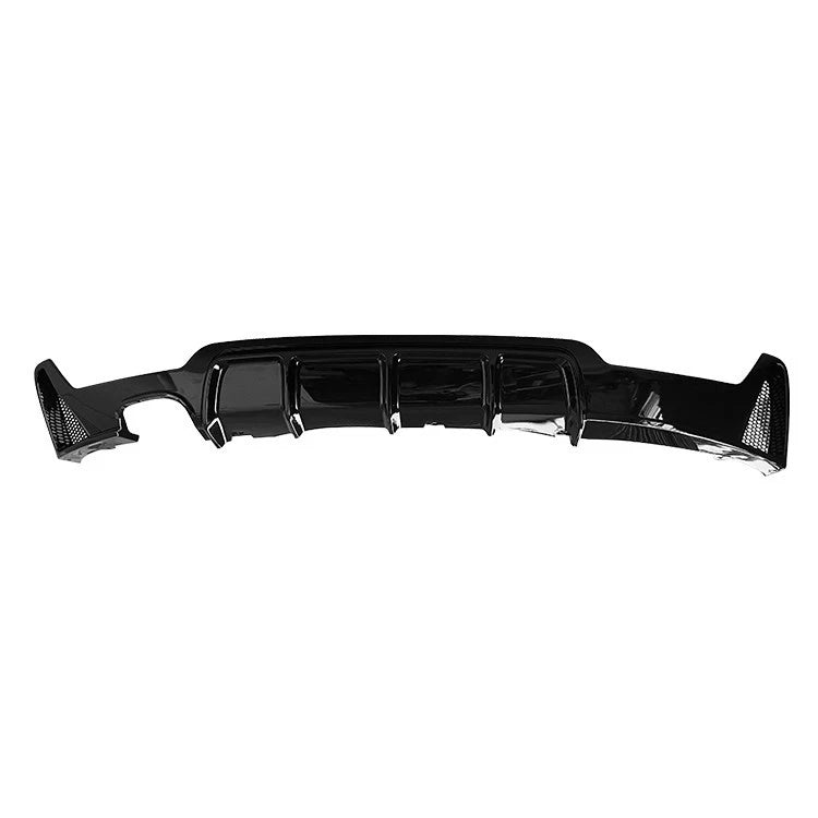 BMW 4 Series F32 F33 F36 M Sport Gloss Black Rear Diffuser Lip Valance Twin Exit