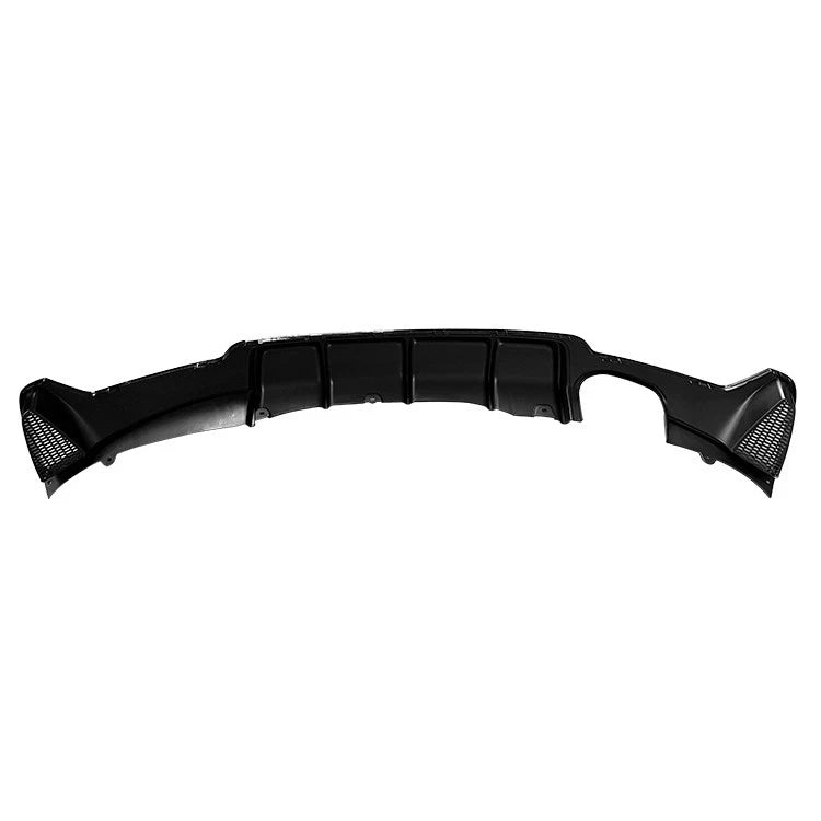 BMW 4 Series F32 F33 F36 M Sport Gloss Black Rear Diffuser Lip Valance Twin Exit