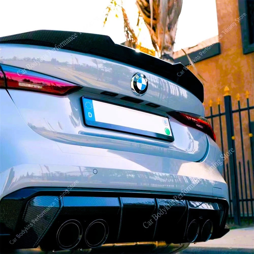 BMW 4 Series Convertible G23 G83 Gloss Black Rear High Kick PSM Ducktail Spoiler