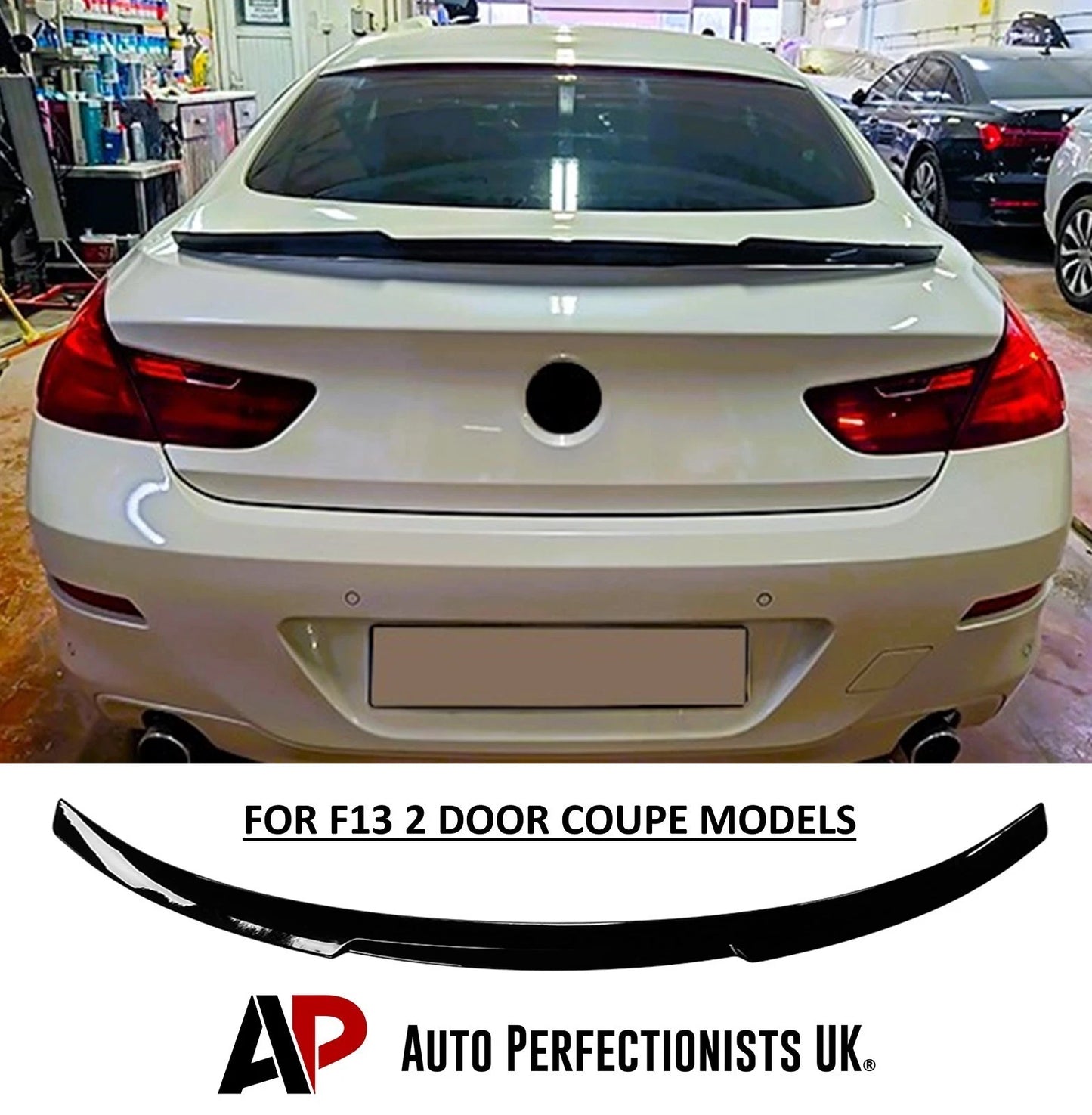 BMW 6 Series M6 F13 Gloss Black Rear M4 Style Boot Spoiler Lip Wing Body Kit