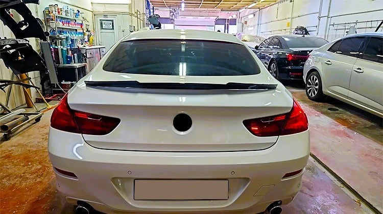 BMW 6 Series M6 F06 GRAN COUPE Gloss Black Rear M4 Style Boot Spoiler Lip Wing