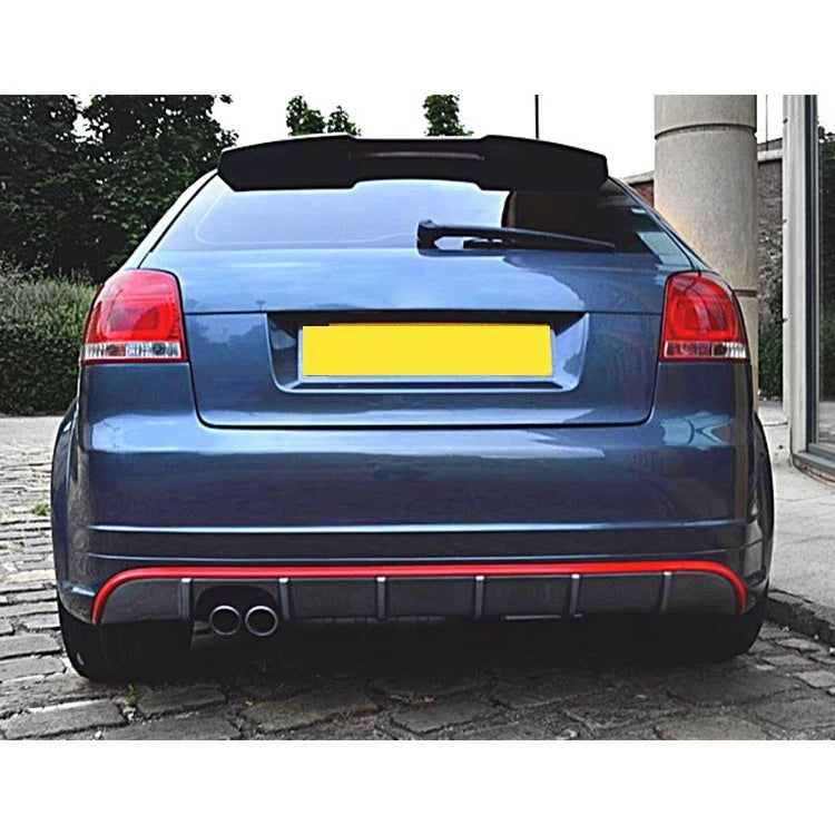 Audi A3 8P 3 DOOR RS3 Style Gloss Black Rear Roof Spoiler Boot Wing Lip 2003-13