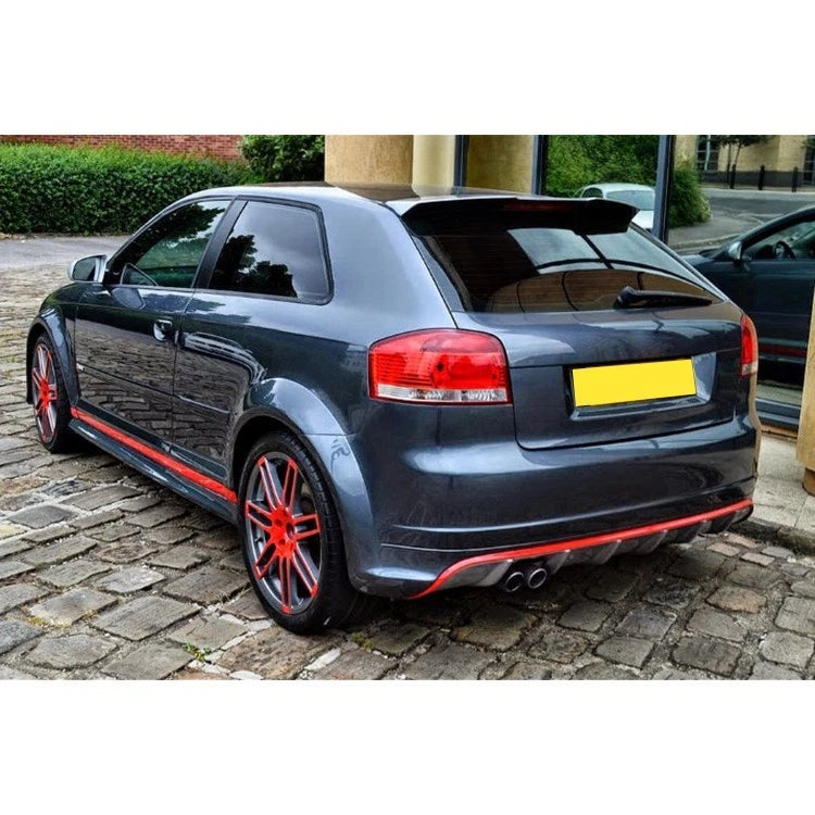 Audi A3 8P 3 DOOR RS3 Style Gloss Black Rear Roof Spoiler Boot Wing Lip 2003-13