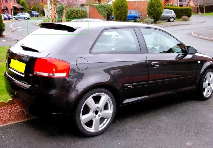 Audi A3 8P 3 DOOR S3 Style Gloss Black Rear Roof Spoiler Boot Wing Lip 2003-2013