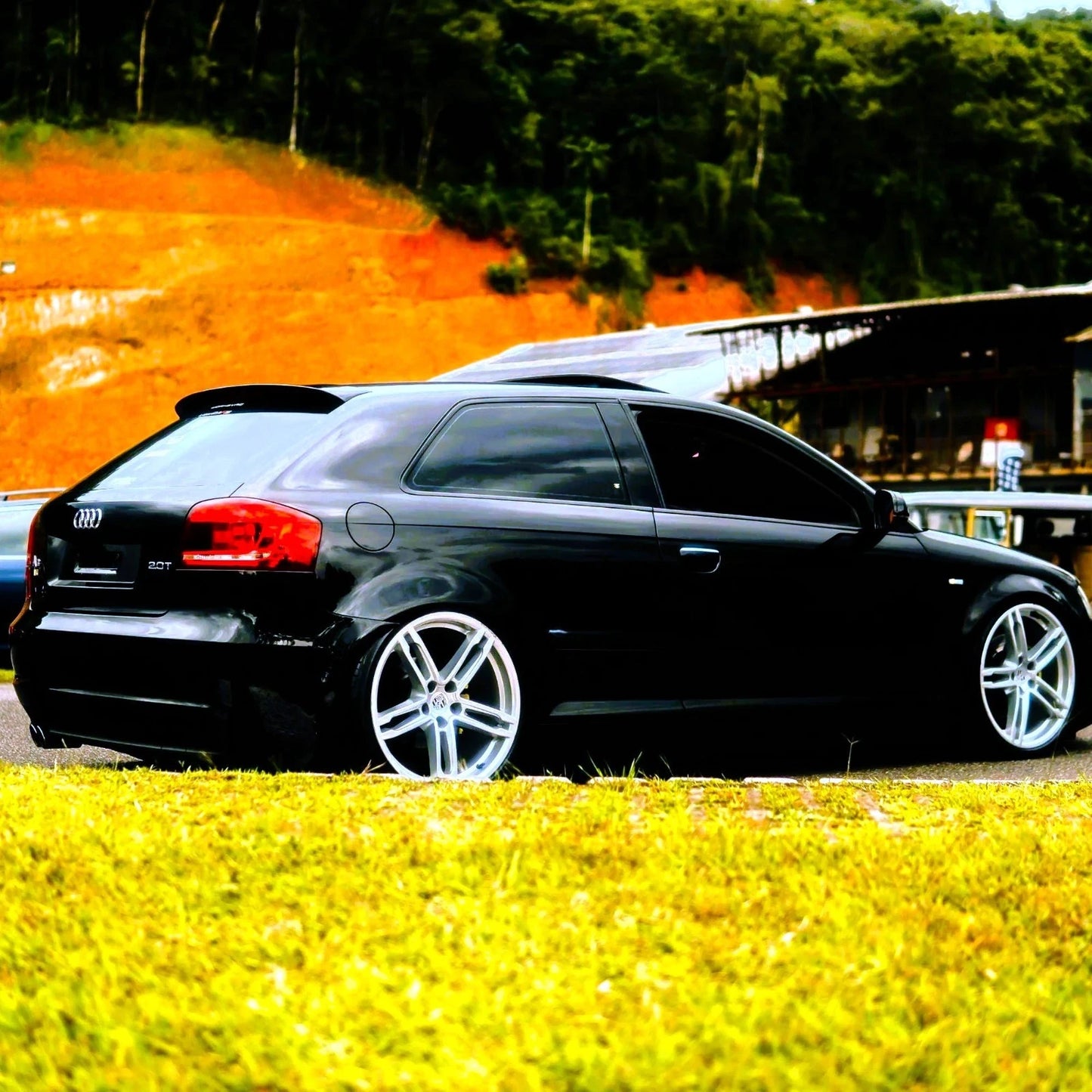 Audi A3 8P 3 DOOR S3 Style Gloss Black Rear Roof Spoiler Boot Wing Lip 2003-2013