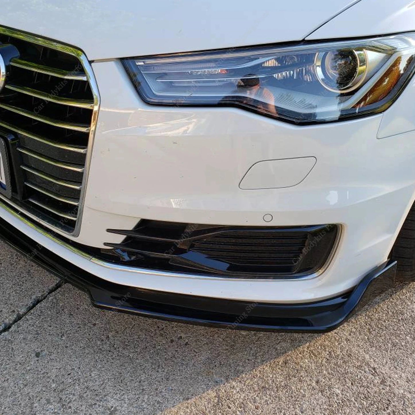 Audi A6 S6 S Line C7 PREFACELIFT Gloss Black Front Splitter Spoiler Lip 2013-15