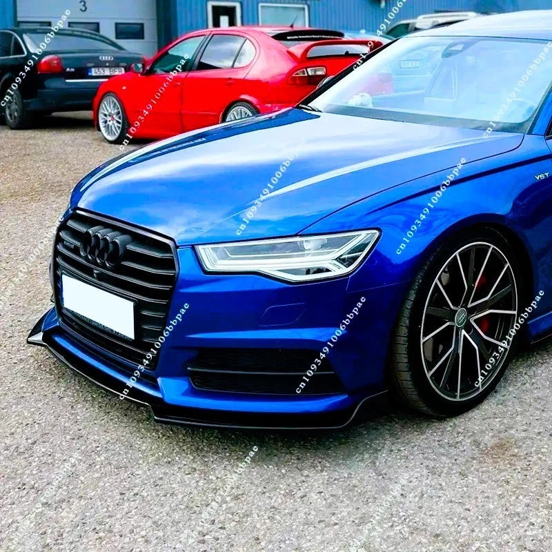 Audi A6 S6 S Line C7 PREFACELIFT Gloss Black Front Splitter Spoiler Lip 2013-15