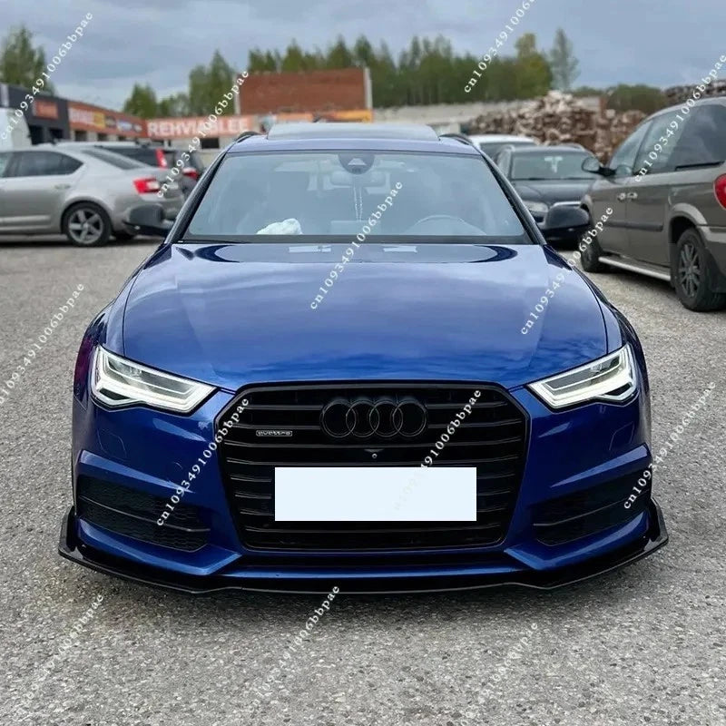 Audi A6 S6 S Line C7 PREFACELIFT Gloss Black Front Splitter Spoiler Lip 2013-15