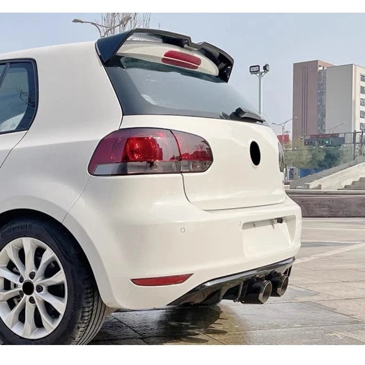 VW Golf R20 Style MK6 Gloss Black Rear Diffuser Lip Valance Spoiler Splitter Kit