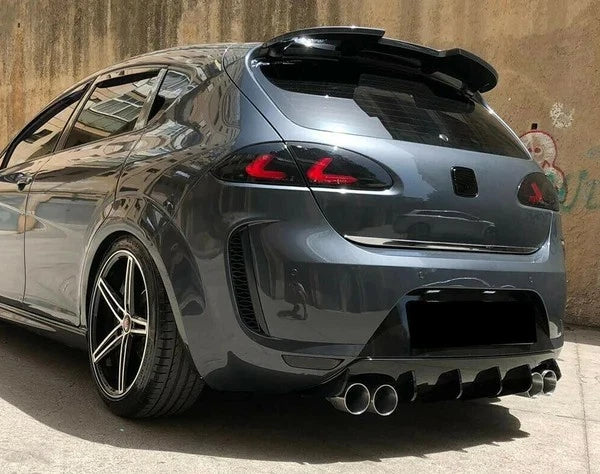 SEAT Leon MK2 1P Facelift Gloss Black Rear Boot Roof Spoiler Wing Lip Kit 09-13