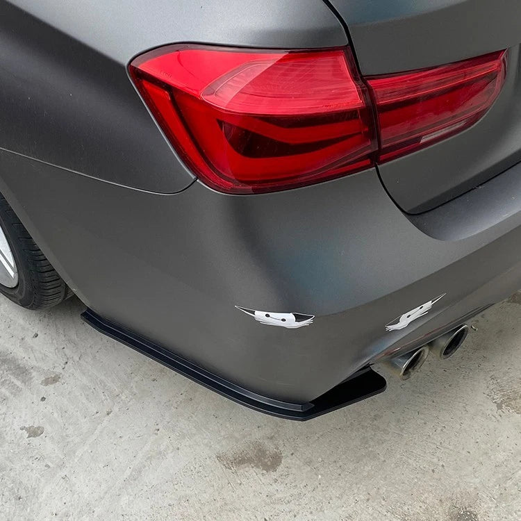 BMW 3 Series M3 F30 Gloss Black Rear Corner Side Spats Diffuser Splitter Bodykit