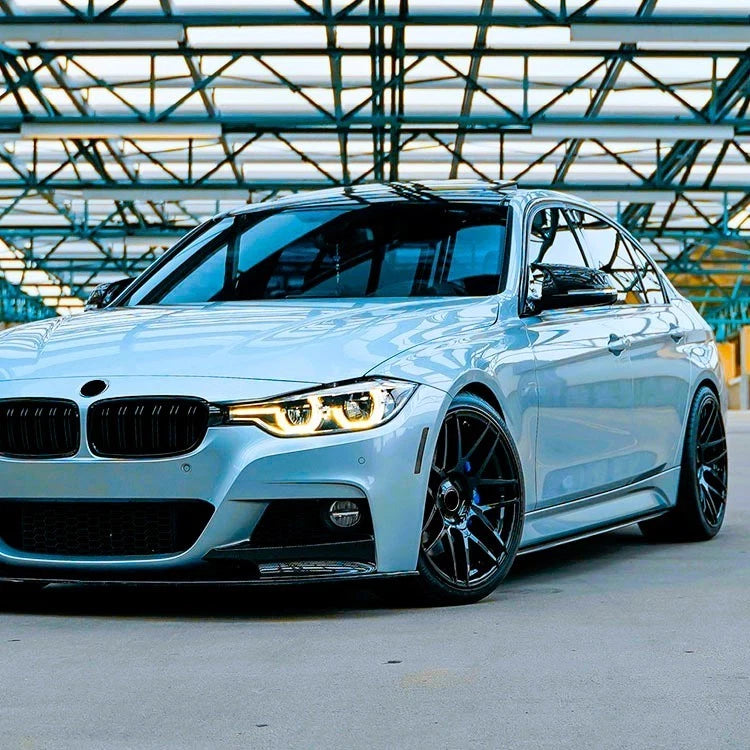 BMW 3 Series F30 F31 Gloss Black Side Skirts Extensions Spoiler Splitter Lip Kit