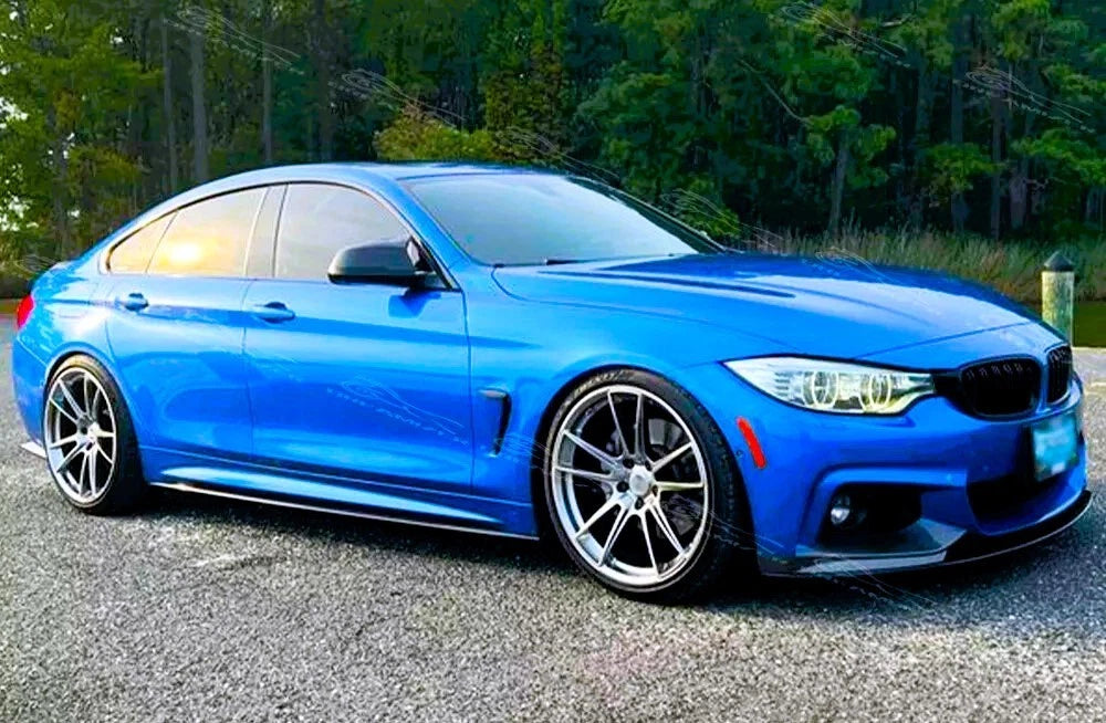 BMW 4 Series F32 F33 F36 Gloss Black Side Skirts Extensions Spoiler Splitter Lip