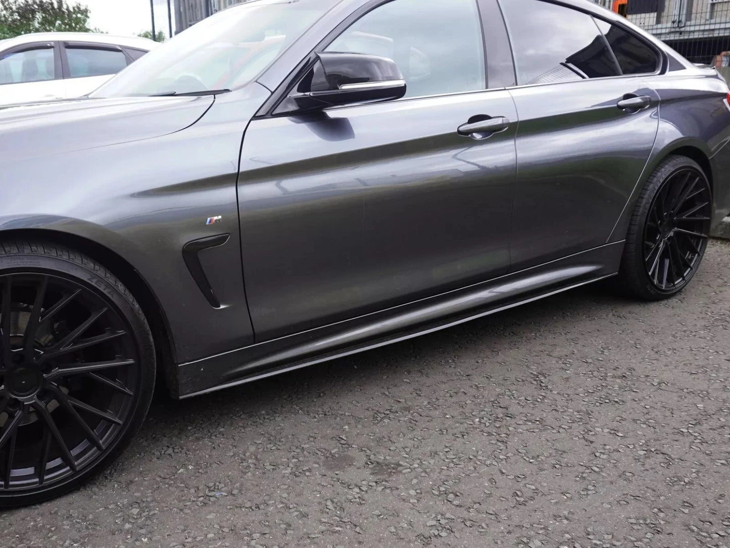 BMW 4 Series F32 F33 F36 Gloss Black Side Skirts Extensions Spoiler Splitter Lip