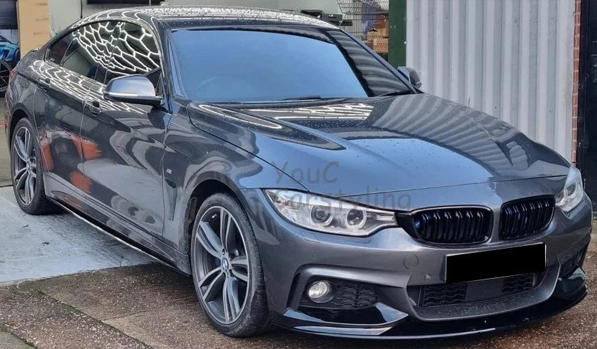 BMW 4 Series F32 F33 F36 Gloss Black Side Skirts Extensions Spoiler Splitter Lip