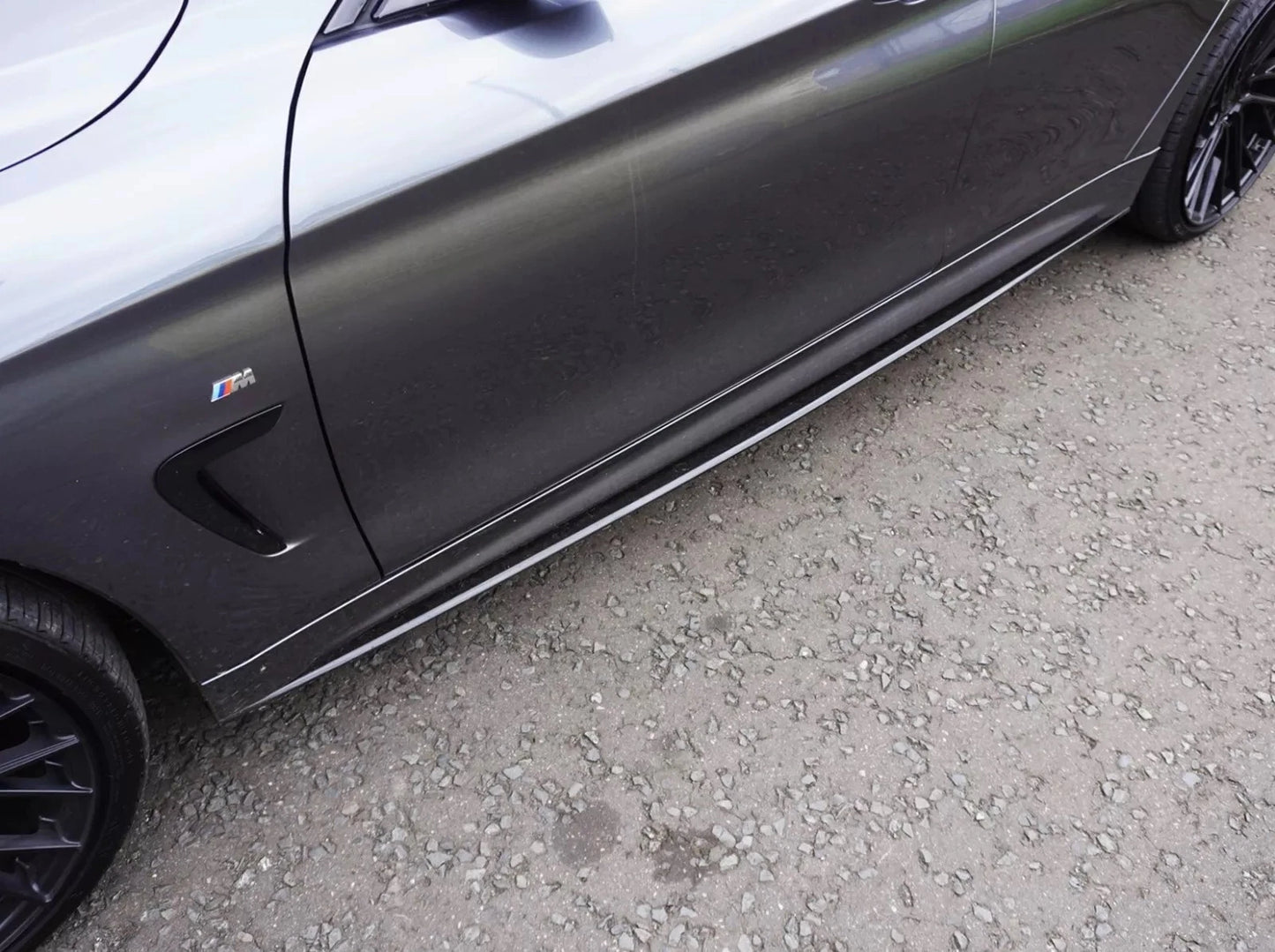 BMW 4 Series F32 F33 F36 Gloss Black Side Skirts Extensions Spoiler Splitter Lip