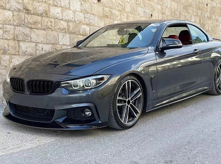 BMW 4 Series F32 F33 F36 Gloss Black Side Skirts Extensions Spoiler Splitter Lip