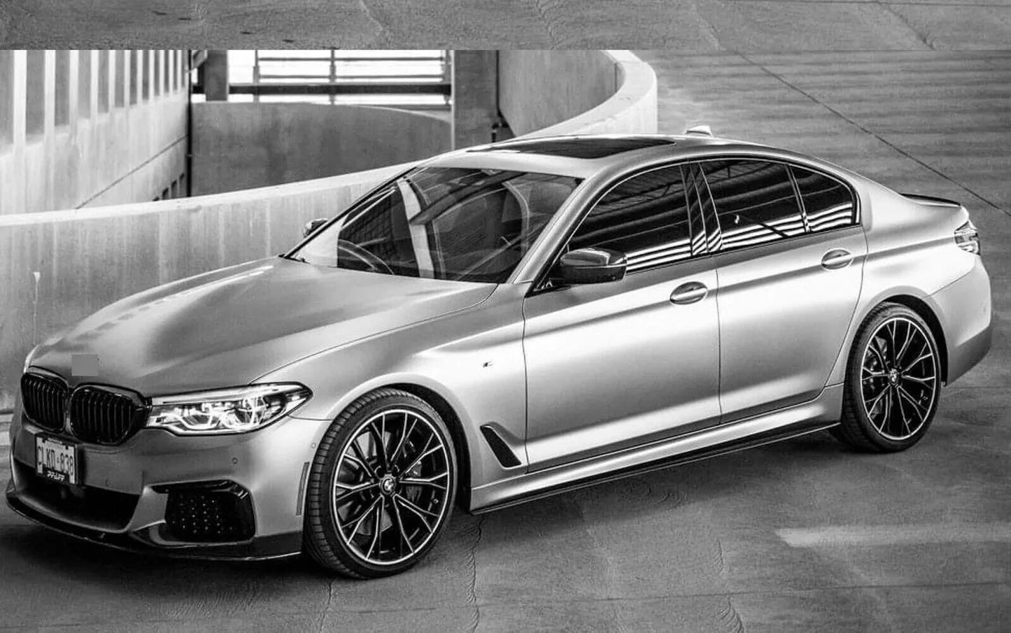 BMW 5 Series G30 G31 Gloss Black Side Skirts Extensions Spoiler Splitter Lip Kit