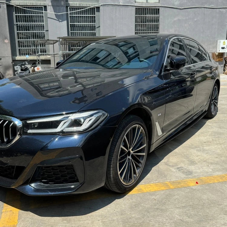 BMW 5 Series G30 G31 Gloss Black Side Skirts Extensions Spoiler Splitter Lip Kit