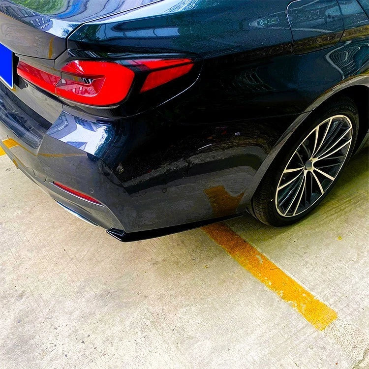 BMW 5 Series M5 G30 Gloss Black Rear Corner Side Spats Diffuser Splitter Bodykit
