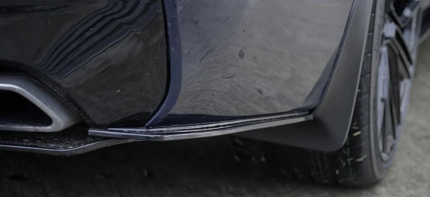 BMW 5 Series M5 G30 Gloss Black Rear Corner Side Spats Diffuser Splitter Bodykit