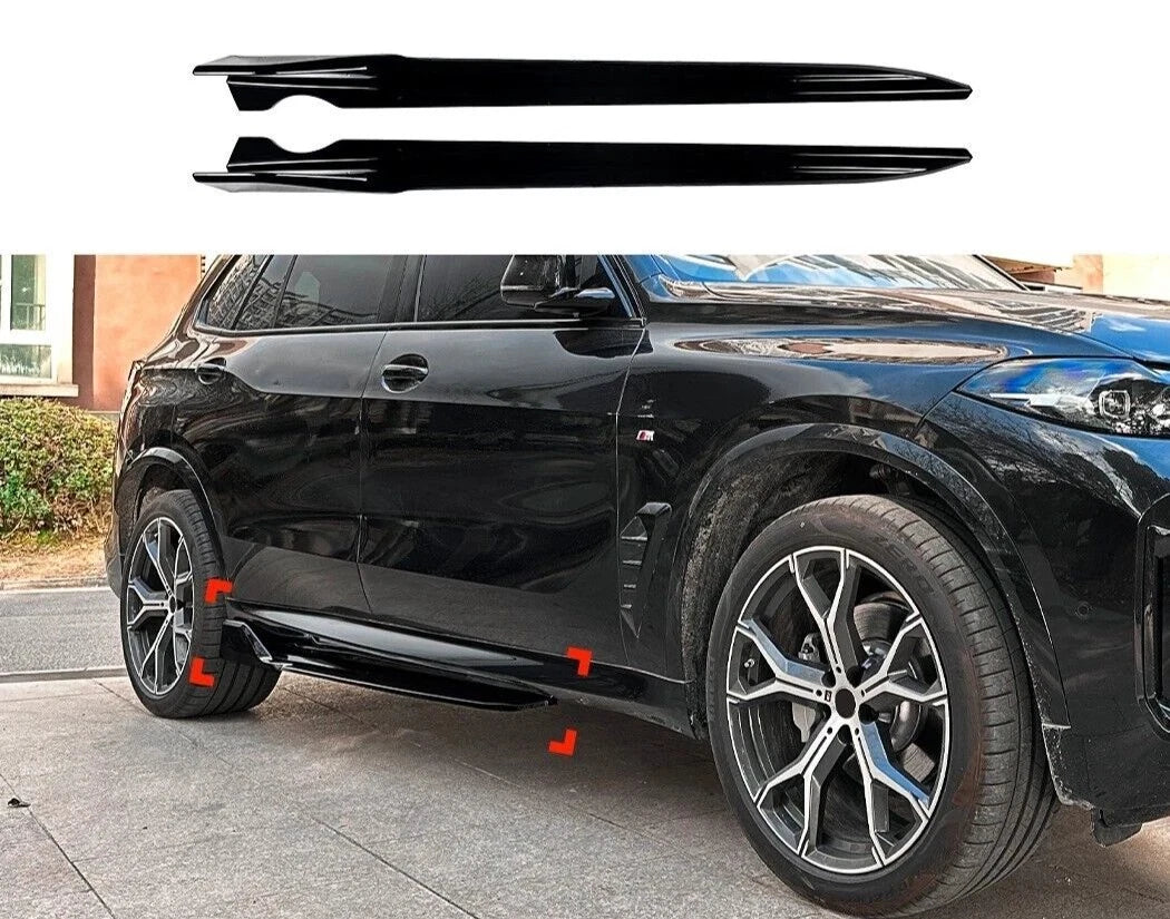 BMW X5 G05 Gloss Black Side Skirts Extensions Spoiler Splitter Lip Bodykit 2018+