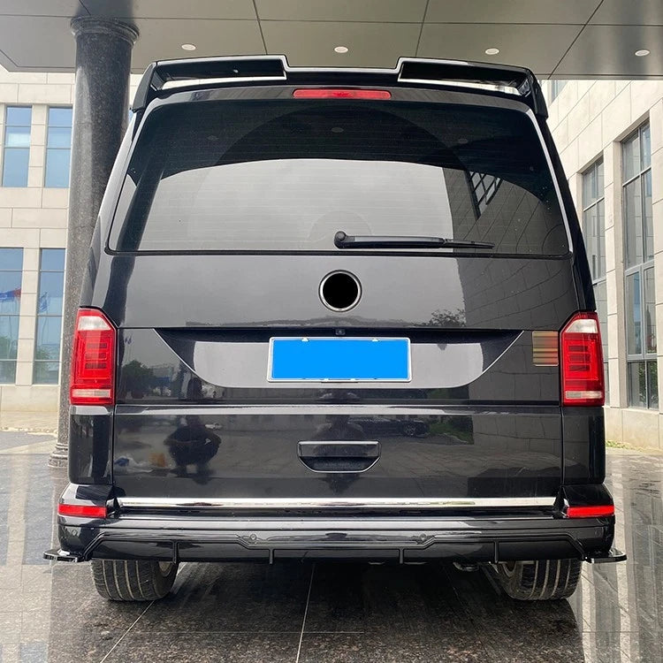 VW Transporter T6 Gloss Black Rear Diffuser Valance Splitter Spoiler Lip Bodykit