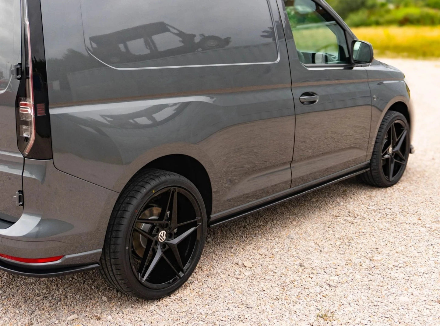 VW Caddy MK5 SWB Gloss Black Side Skirts Extensions Spoiler Splitter Lip Kit 21+