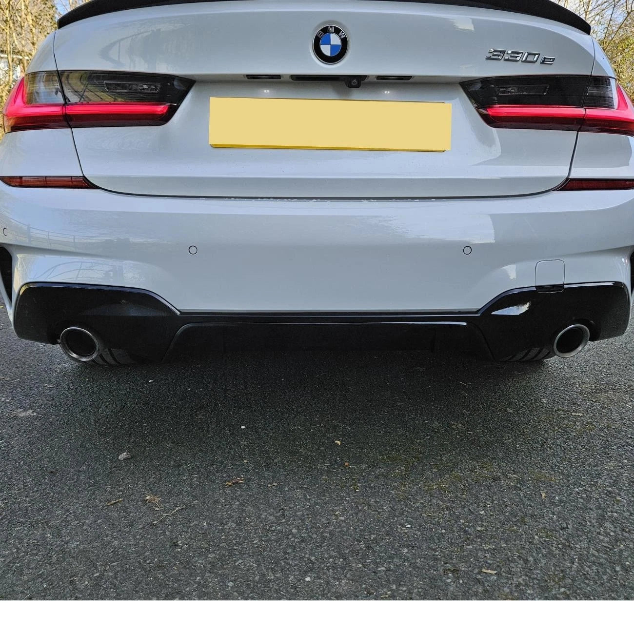 BMW 3 Series G20 G21 M Sport Gloss Black Rear Diffuser Lip Valance Body Kit