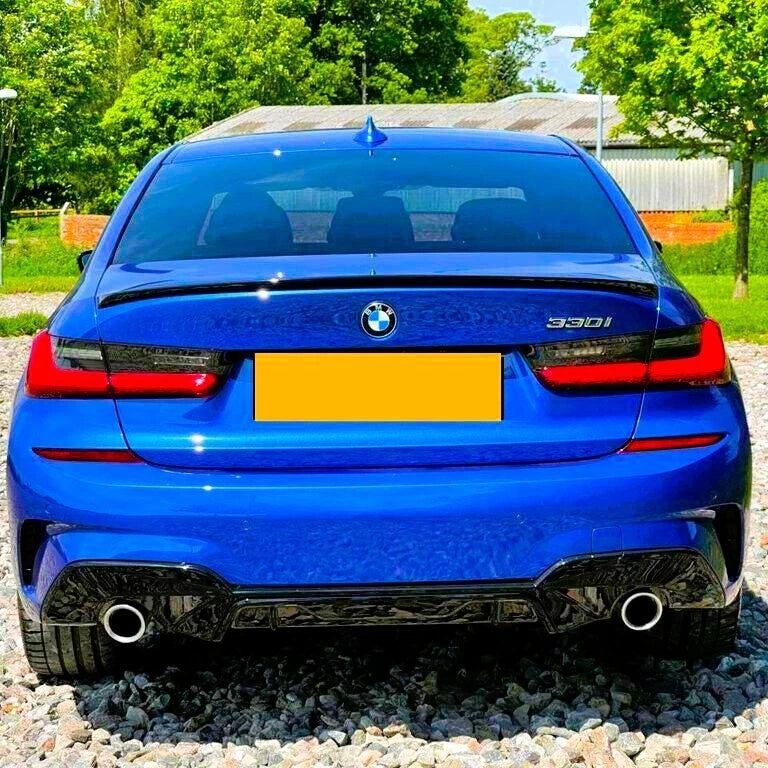 BMW 3 Series G20 G21 M Sport Gloss Black Rear Diffuser Lip Valance Body Kit