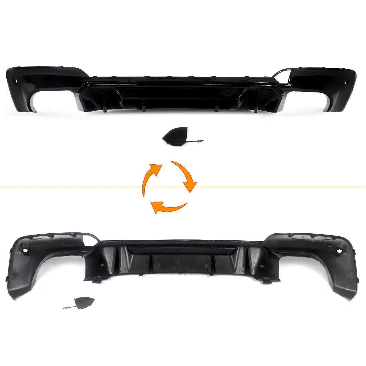 BMW X3 G01 M Sport X3M Style Gloss Black Rear Diffuser Lip Valance Body Kit