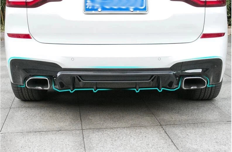 BMW X3 G01 M Sport X3M Style Gloss Black Rear Diffuser Lip Valance Body Kit
