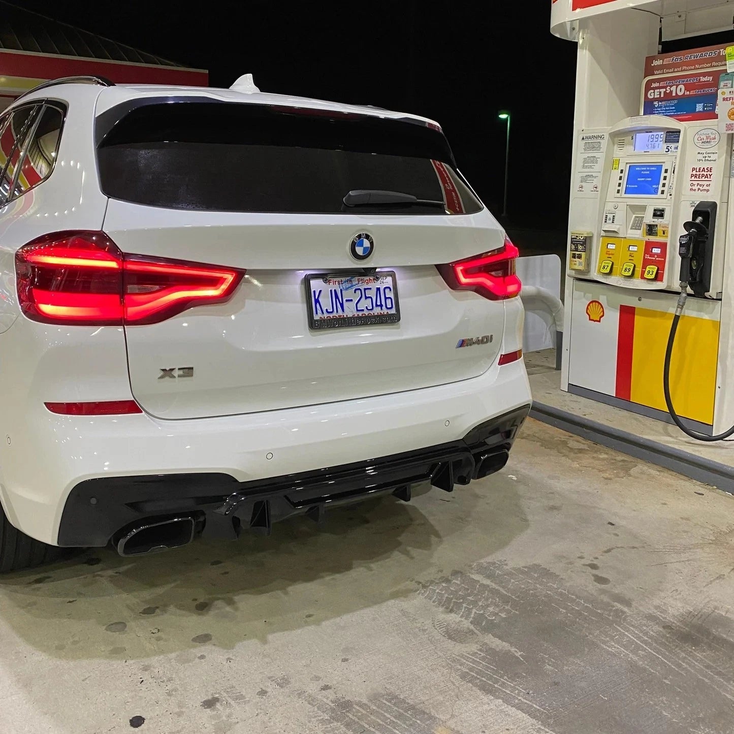 BMW X3 G01 M Sport X3M Style Gloss Black Rear Diffuser Lip Valance Body Kit