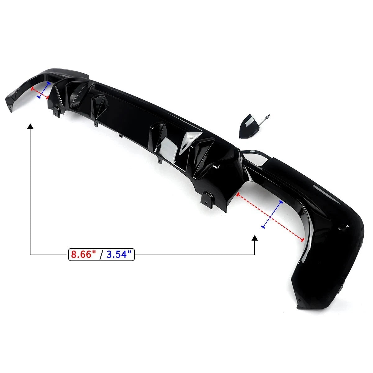 BMW X3 G01 M Sport X3M Style Gloss Black Rear Diffuser Lip Valance Body Kit