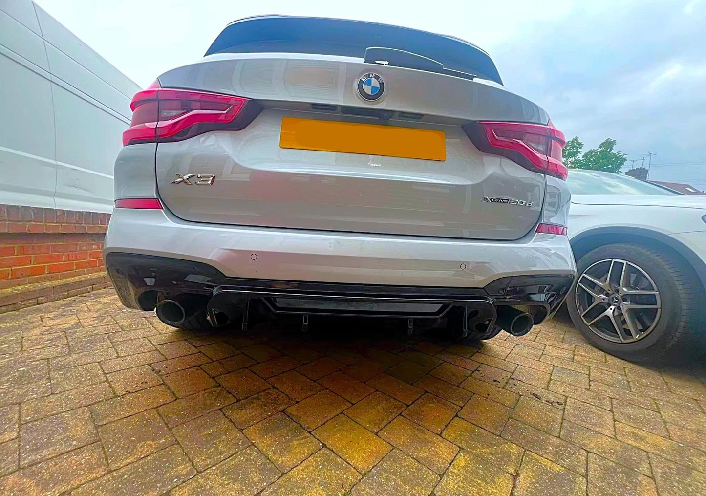BMW X3 G01 M Sport X3M Style Gloss Black Rear Diffuser Lip Valance Body Kit