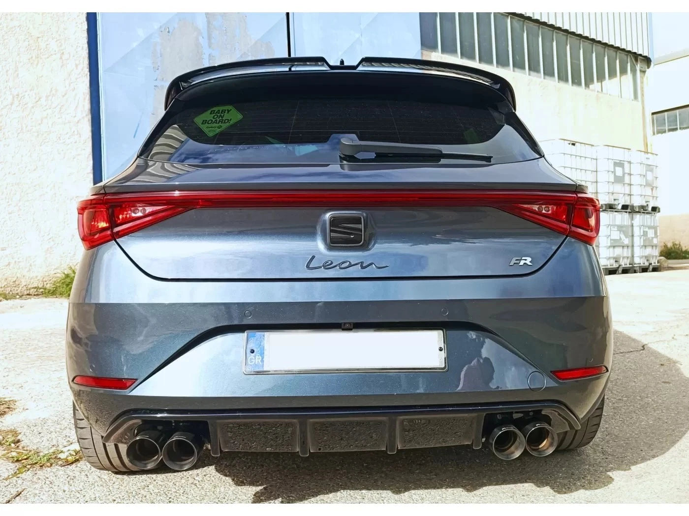 SEAT Leon MK4 OT Style Gloss Black Rear Boot Roof Spoiler Lip Wing Cupra 2020+