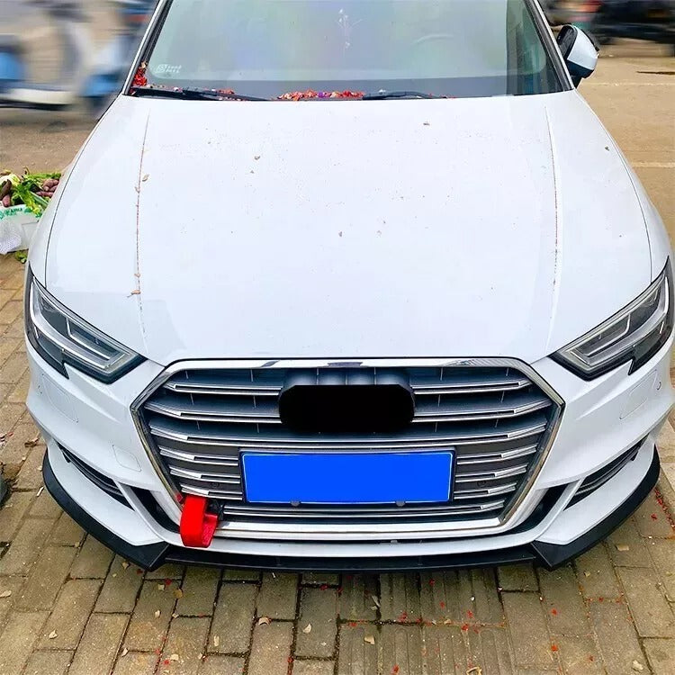 Audi A3 S3 S Line 8V Front Splitter 2017-2020 Abs Gloss Black